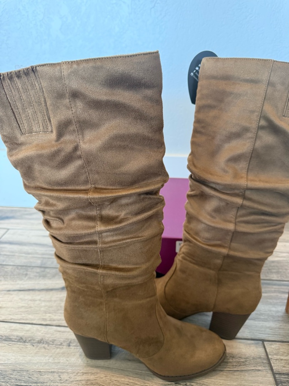 Women's Brown Mid-Calf Slouch Boot - Stylish Everyday Heels